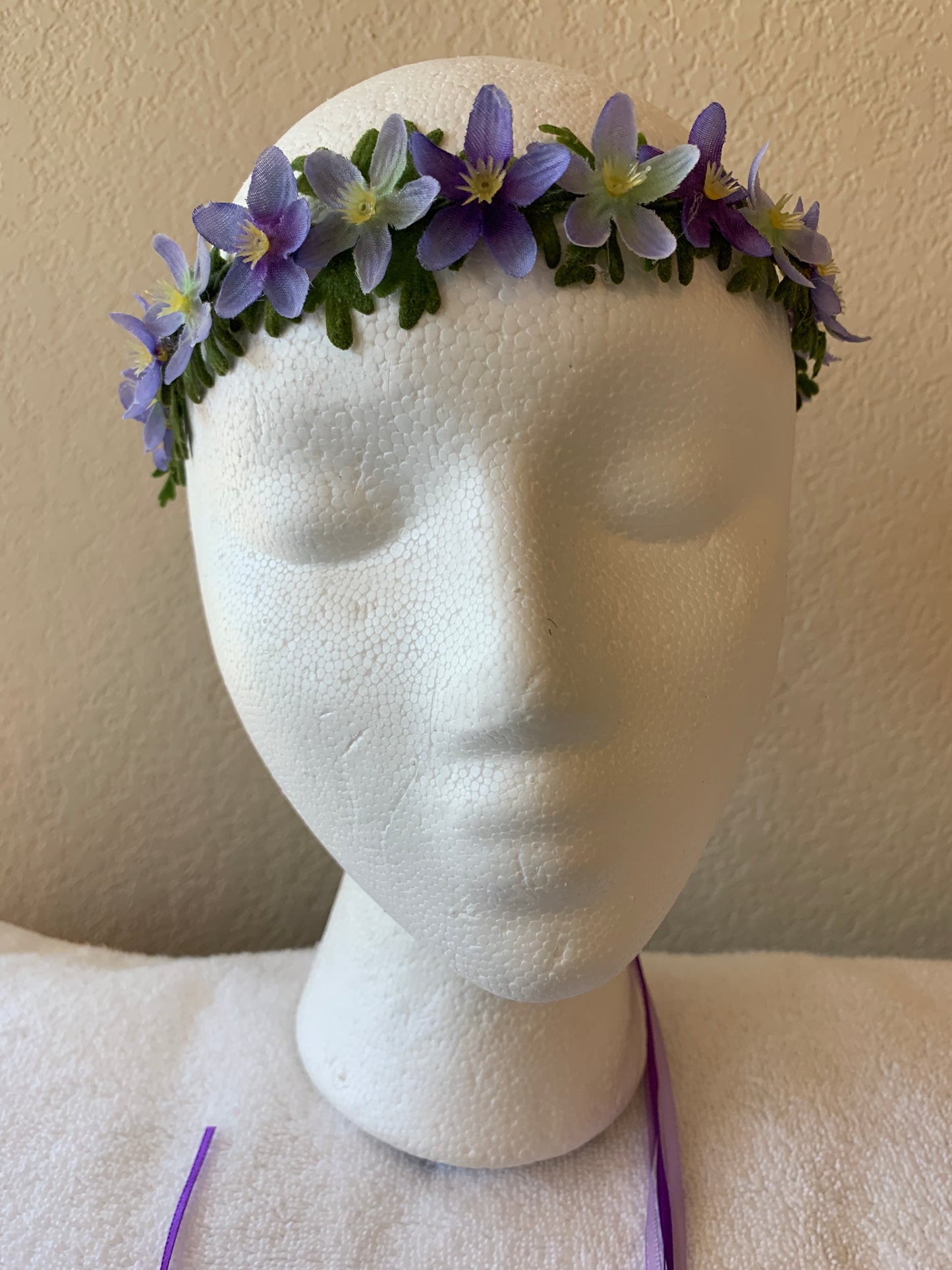 Extra Small Wreath - Medium and Light Purple Flowers