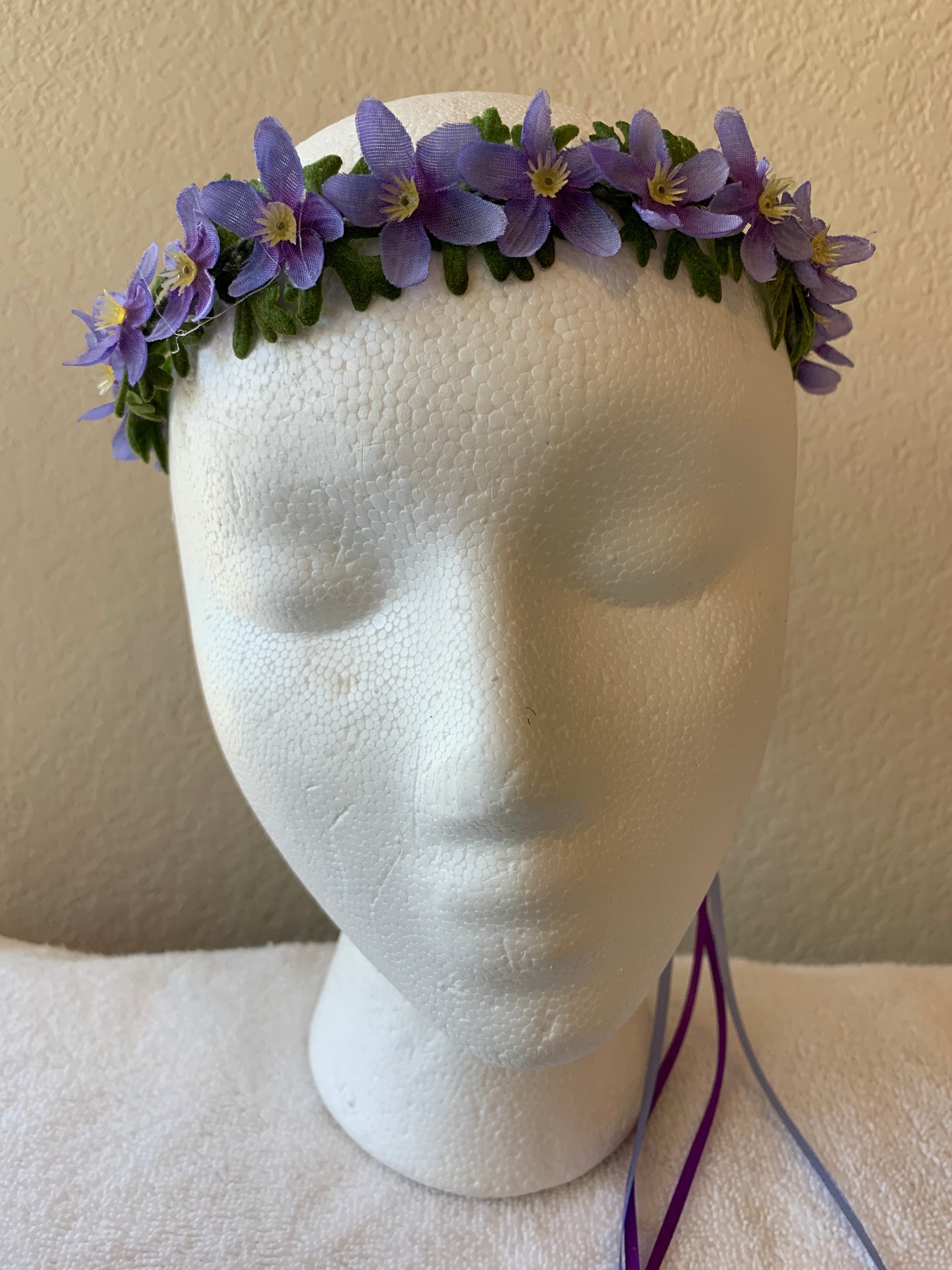 Extra Small Wreath - Dark and Medium Purple Flowers