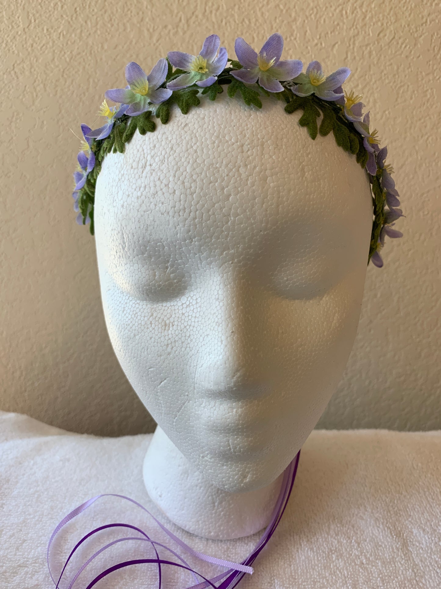 Extra Small Wreath - All Medium Purple Flowers