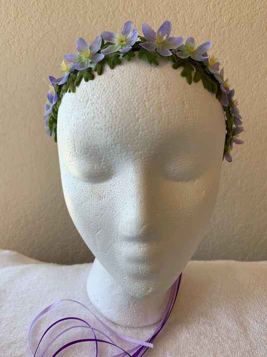 Extra Small Wreath - All Medium Purple Flowers