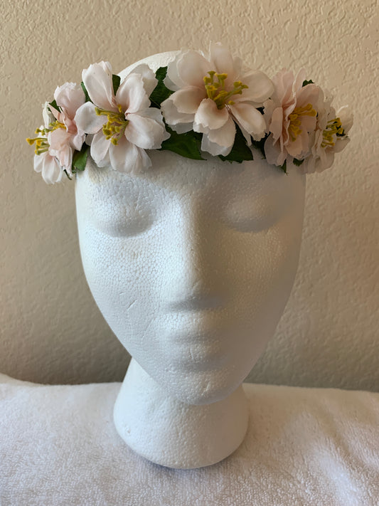 Extra Small Wreath - Pink and Off White Fluffy Flowers