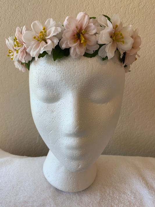 Extra Small Wreath - Pink and White Fluffy Flowers